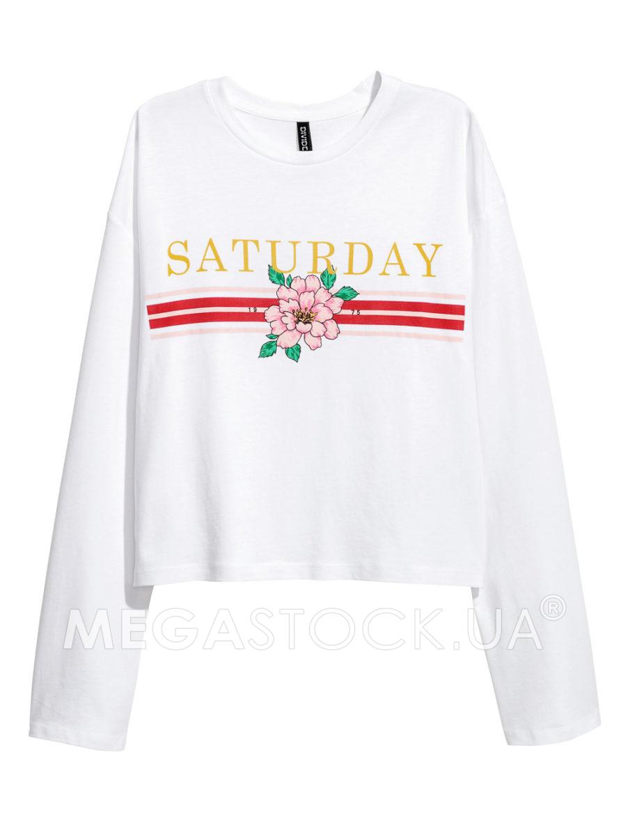 Лонгслів H&M Ж1084243 (05585247А) колір білий