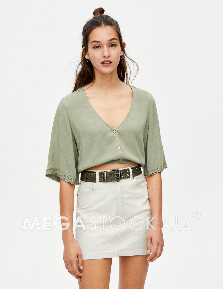 Блуза PULL & BEAR Ж1085931 (5470/324/506) колір зелений