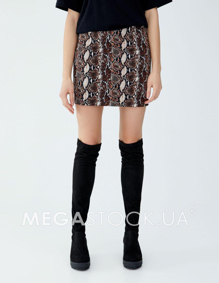 Спідниця PULL & BEAR Ж1086076 (5398/304/038А) колір коричневий
