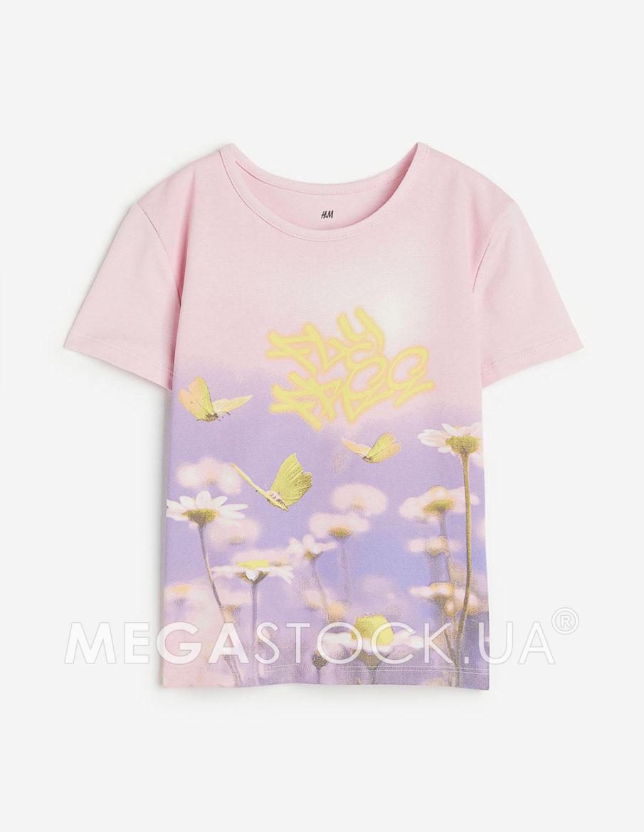 Футболка H&M ДД012120 (11390407) колір рожевий