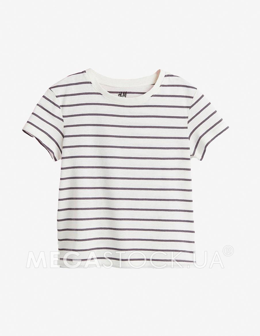 Футболка H&M ДД012147 (10226255) колір білий сірий