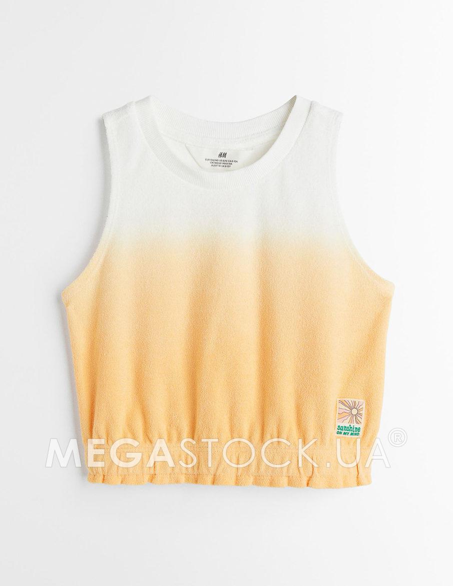 Майка H&M ДД012154 (10769395) колір білий жовтий