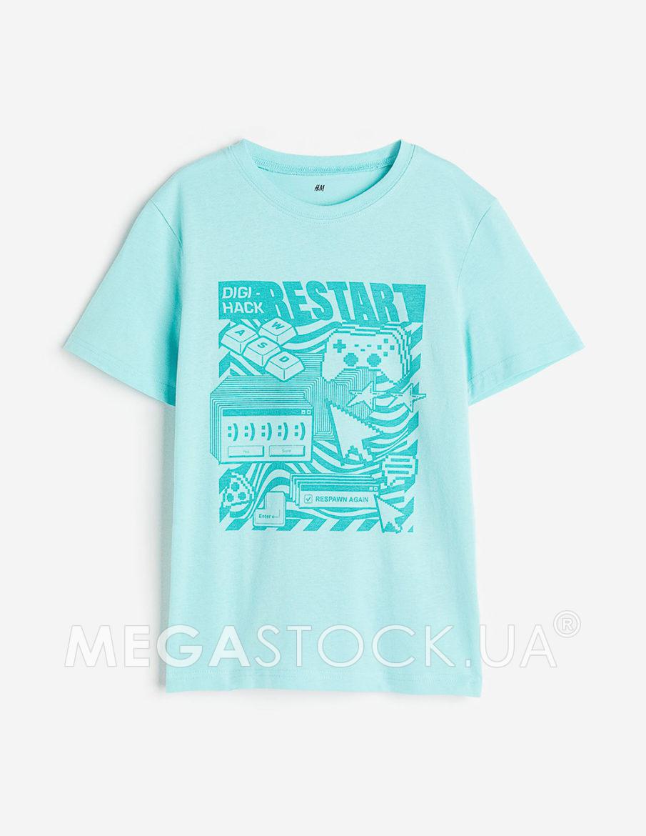 Футболка H&M ДМ008712 (11185127) колір блакитний