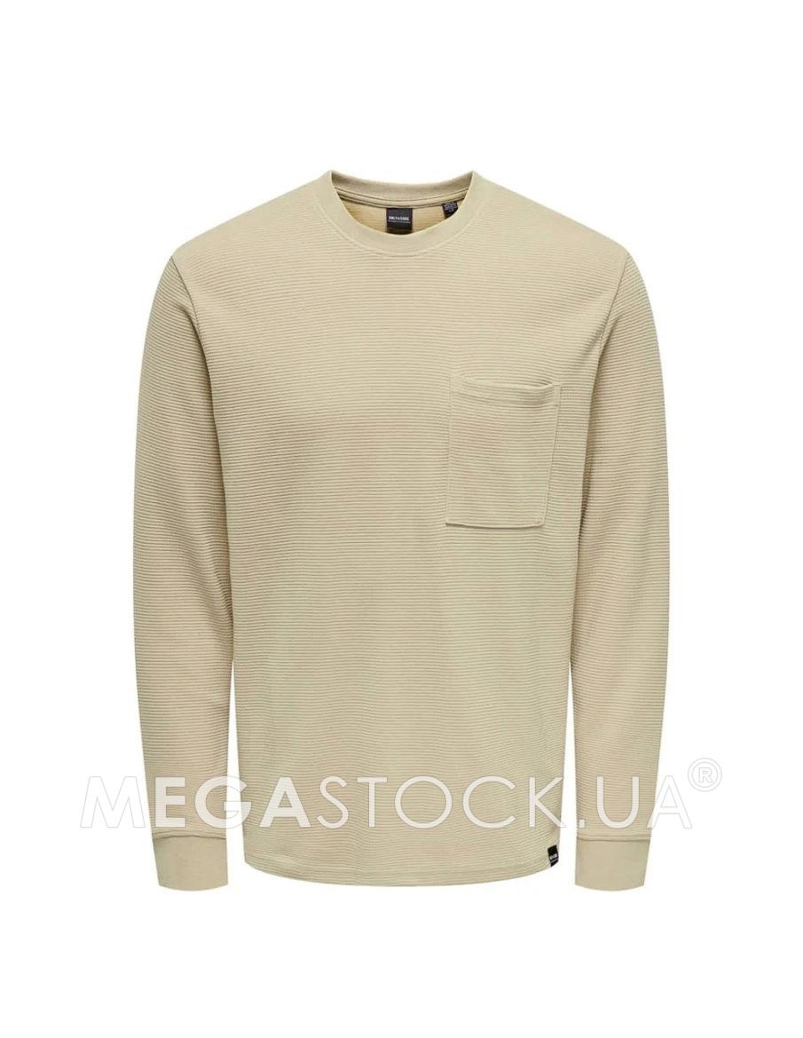 Лонгслів ONLY&SONS М0133092 (22028153) колір бежевий