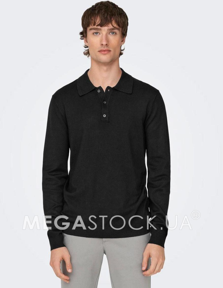 Поло д/р ONLY&SONS М0133106 (22021184) колір чорний