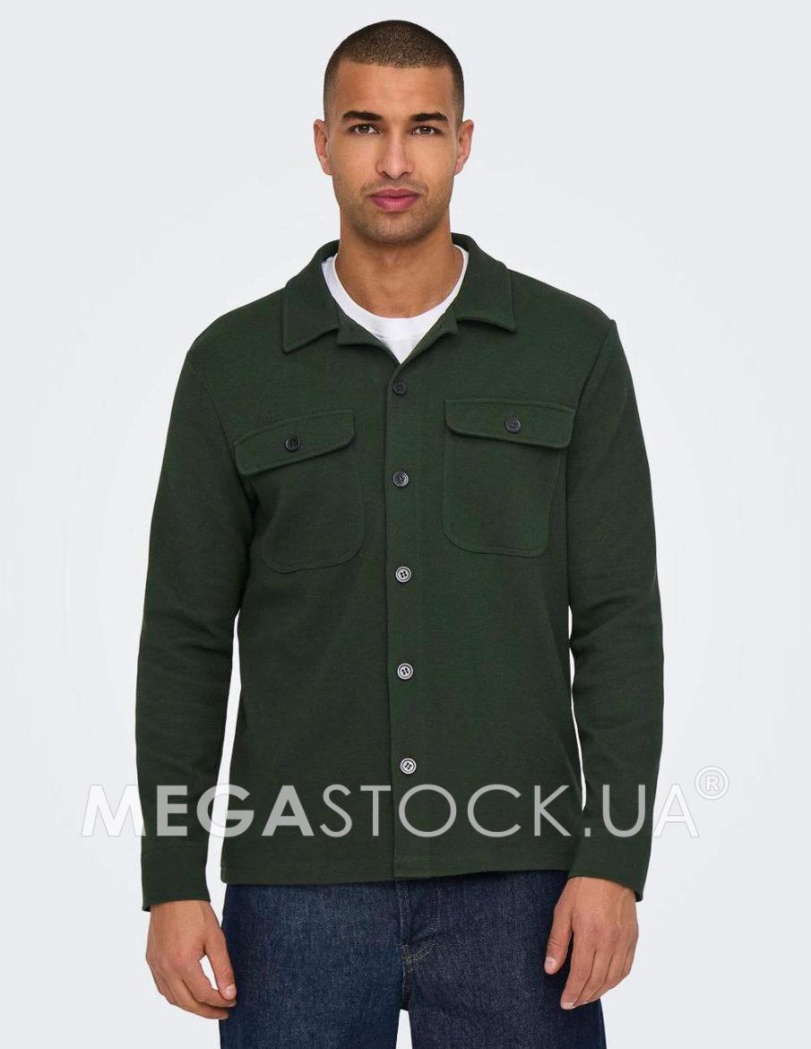Сорочка д/р ONLY&SONS М0133209 (22021279) колір зелений