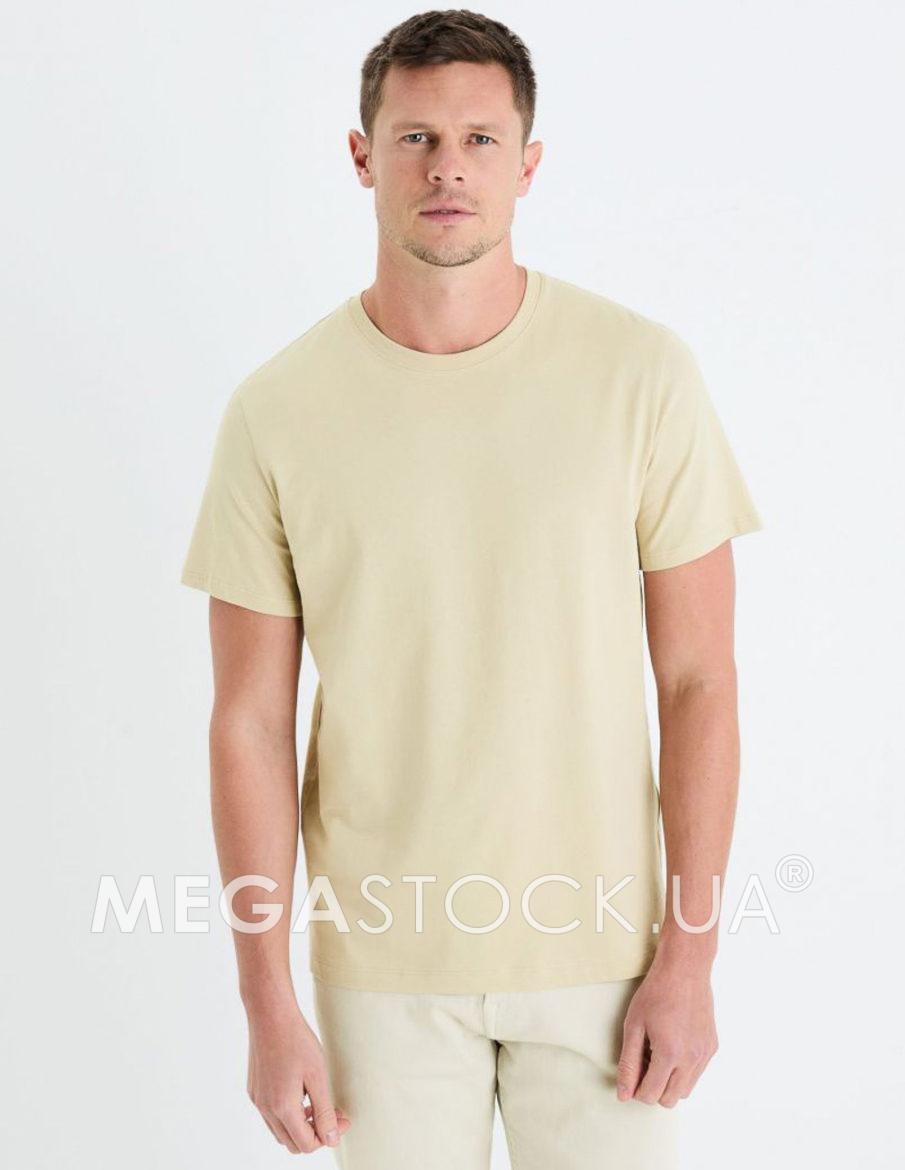 Футболка celio М0135880 колір бежевий