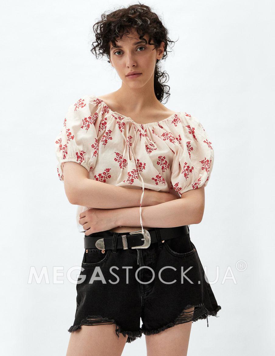 Блуза H&M Ж1116894 (1068609002) колір білий червоний