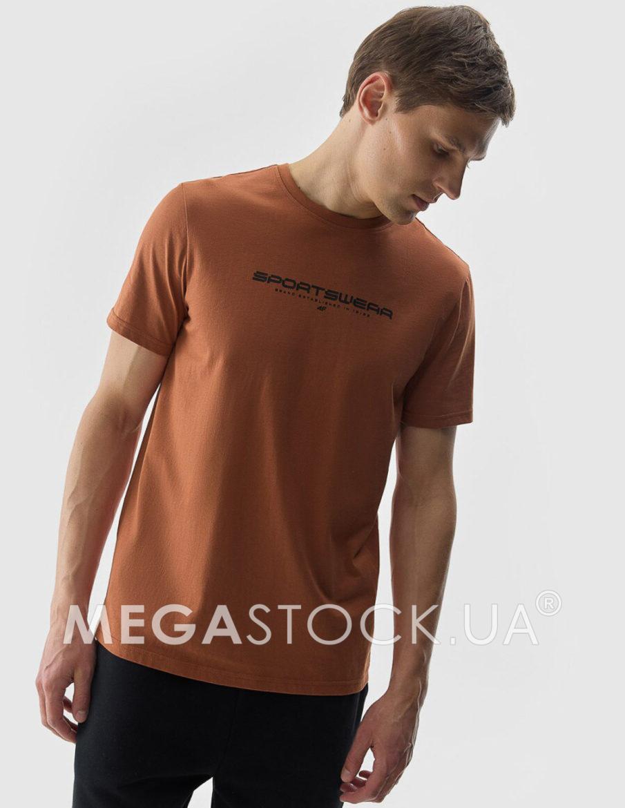 Футболка 4F М0137285 (4Fwss24ttshm1156) колір коричневий